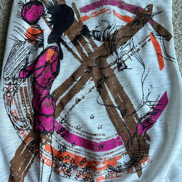 Abstract Art Mesh Halter Top - Picture 4 of 5